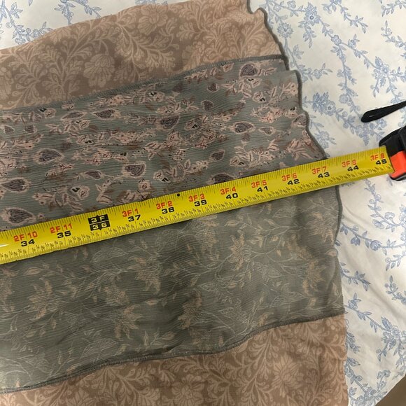 Zara Gray and Cream Midi Dress - Picture 6 of 6